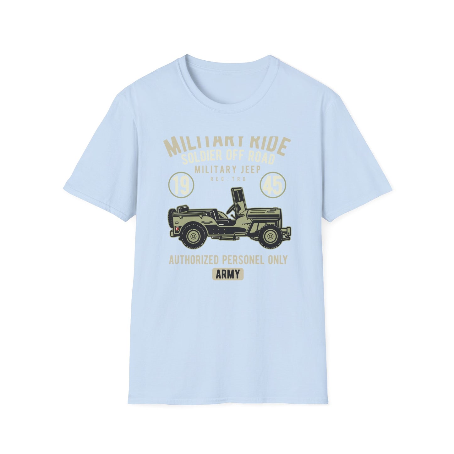 Awesome Vintage Military Jeep 1945 T-Shirt | Soldier Off-Road Army Graphic Tee for Veterans & History Buffs