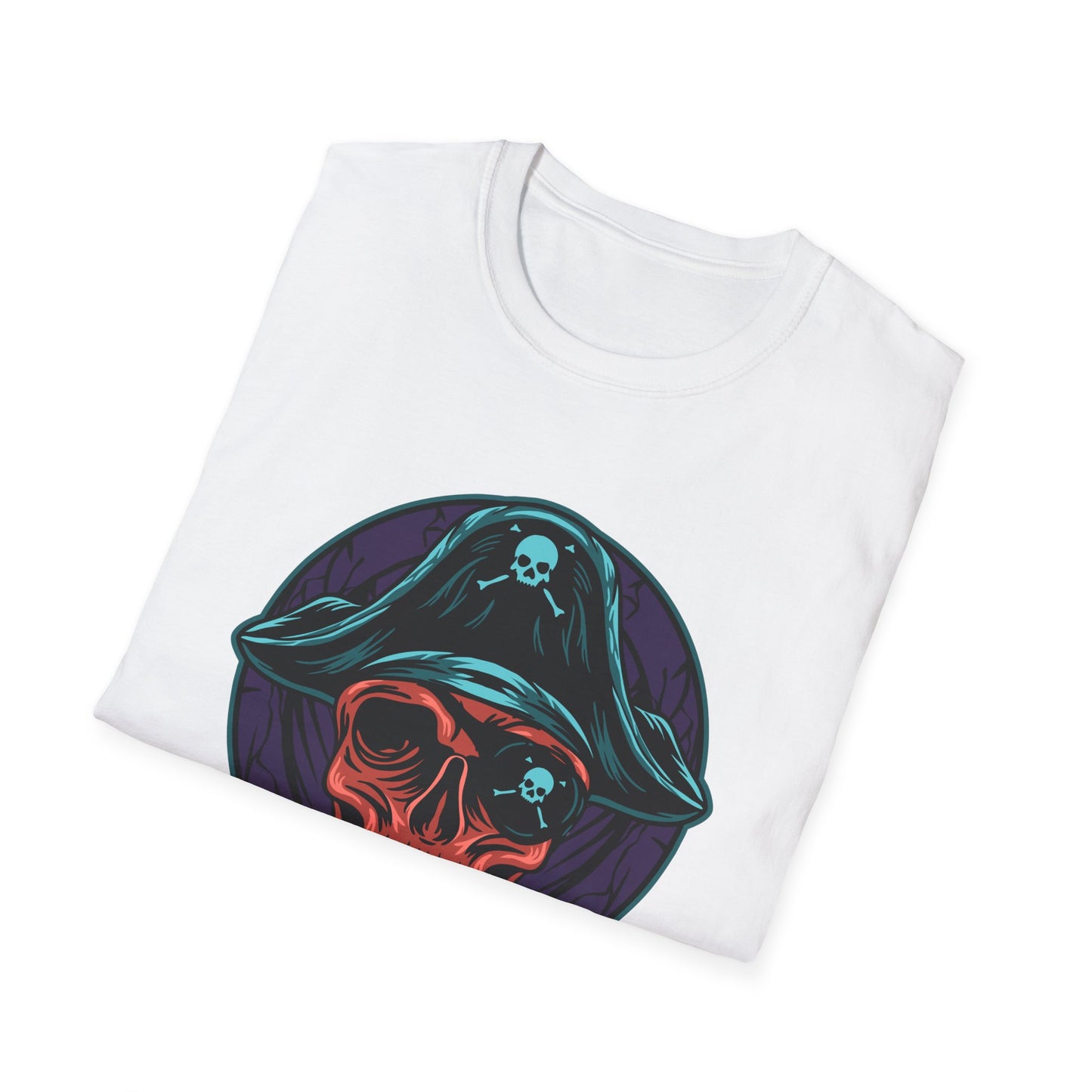 Epic Pirate Skull T-Shirt | Bold Tricorn Hat & Eye Patch Graphic Tee | Unique Adventure Apparel for Pirate Fans