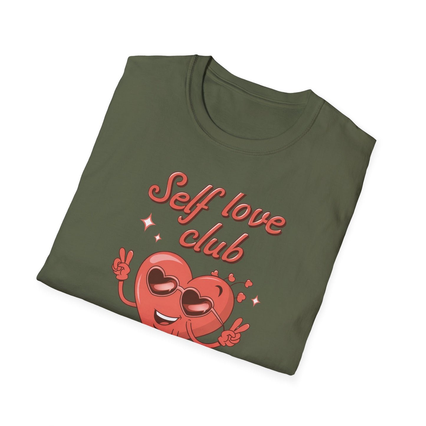 Awesome Self Love Club T-Shirt | Retro Heart Peace Sign Tee | Positive Vibes & Empowerment Gift