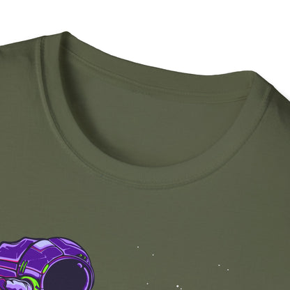Vibrant Astronaut Surfing T-Shirt - Epic Space Wave Design for Sci-Fi & Surf Lovers | Unique Cosmic Apparel