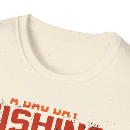 Hilarious "Bad Day Fishing" T-Shirt - Epic Angler Gift for Men & Women | Retro Sunset Bass Fishing Tee