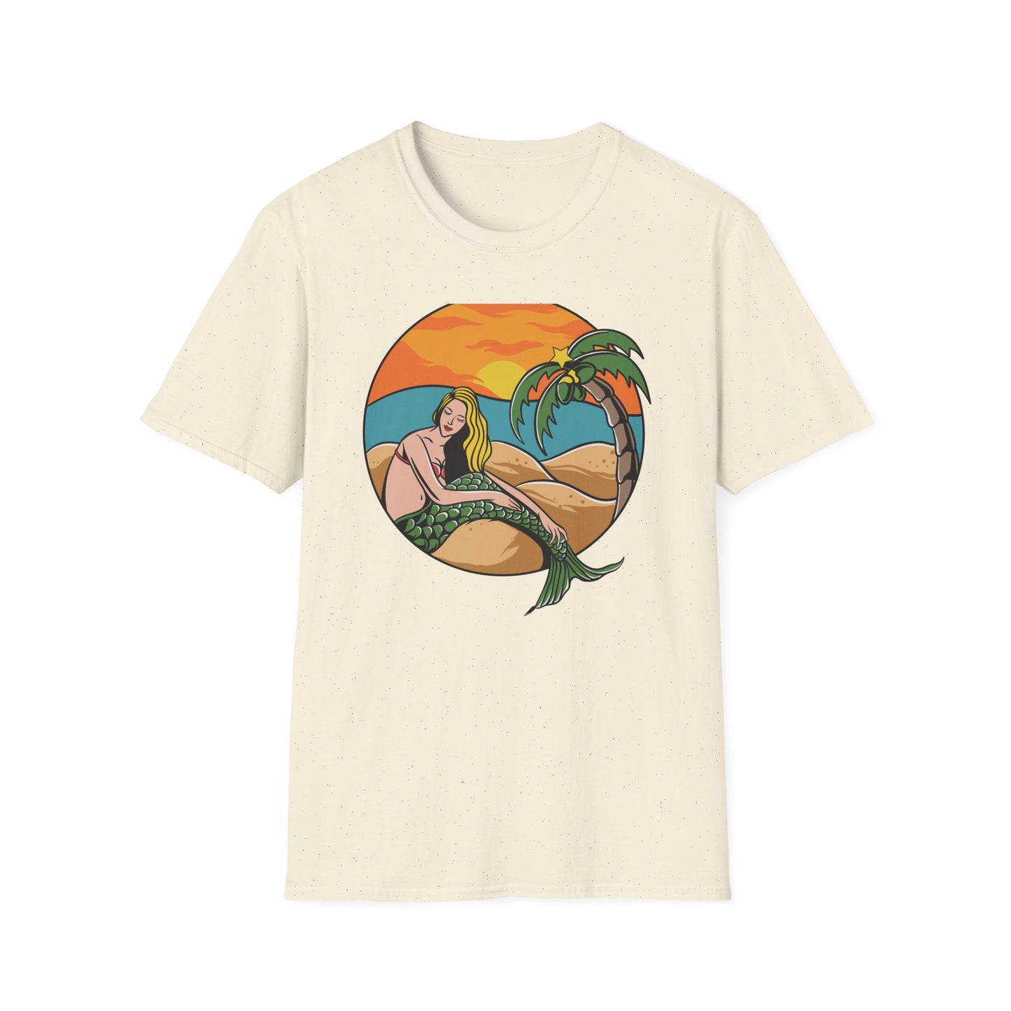 Stunning Mermaid Sunset Beach T-Shirt | Vibrant Tropical Vacation Tee for Women | Dreamy Summer Ocean Vibes