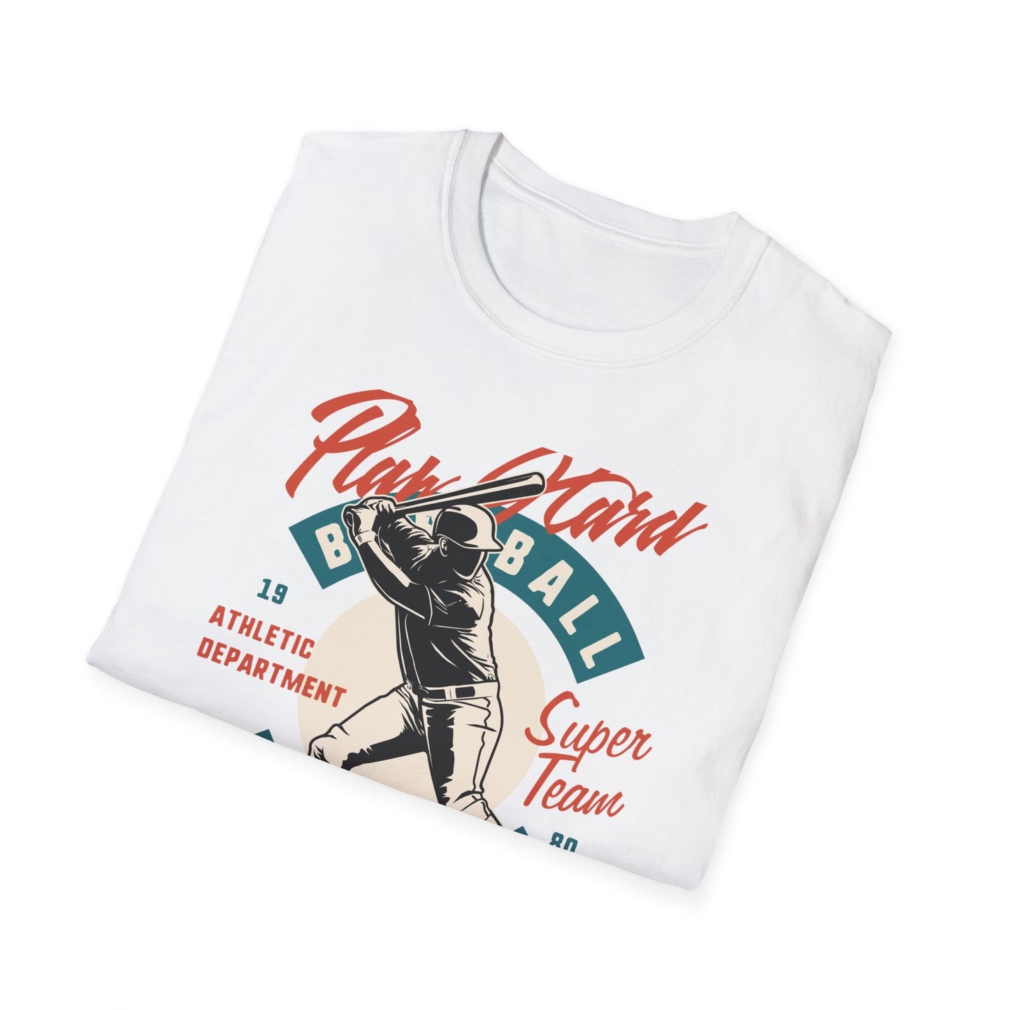 Classic Baseball Play Hard Champion T-Shirt | Vintage Athletic Department Super Team Tee | Dynamic Sports Fan Gift