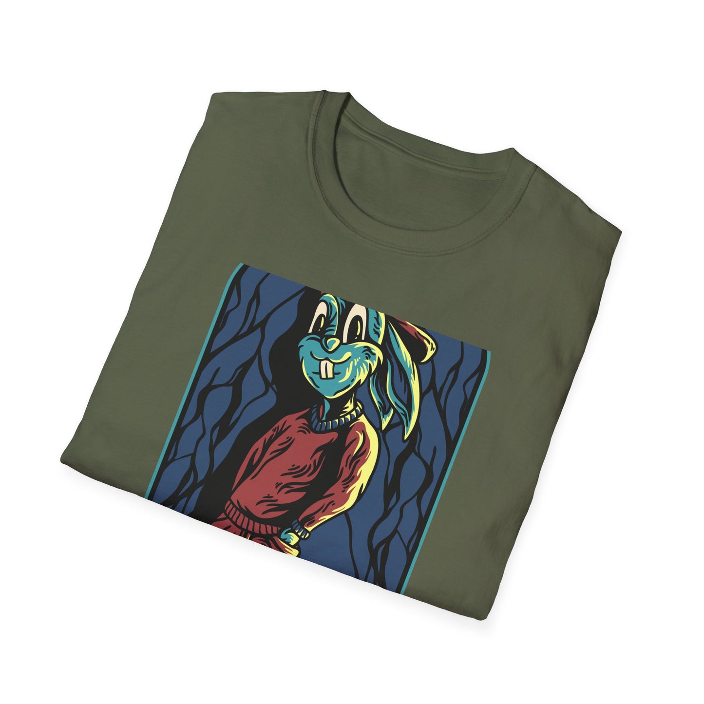 Cool Hip Hop Rabbit T-Shirt | Trendy Streetwear Bunny Tee | Vibrant Urban Animal Design | Unique & Awesome Unisex Apparel