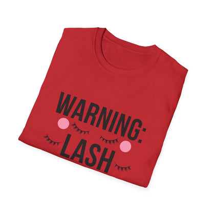 WARNING: Lash Obsessed T-Shirt | Trendy Eyelash Beauty Tee for Makeup Lovers & Lash Artists | Perfect Gift