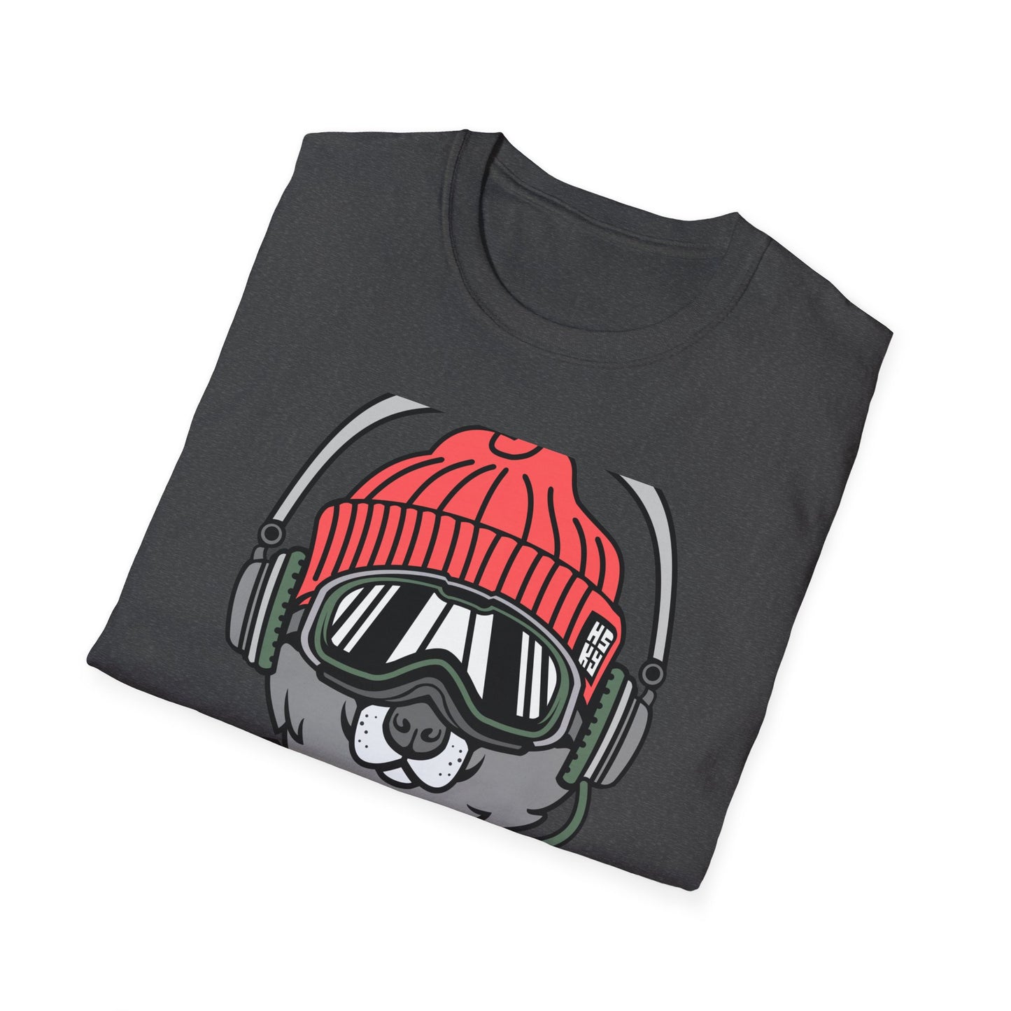 Rad Husky DJ T-Shirt | Cool Dog with Headphones & Goggles Tee | Awesome Winter Sport & Music Lover Gift Idea
