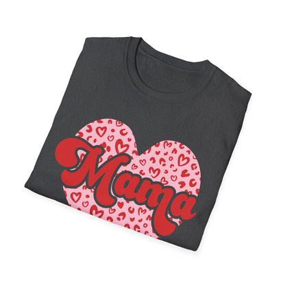 Chic Mom Leopard Heart T-Shirt | Adorable Mama Tee Gift | Perfect Mother's Day & Everyday Love Top