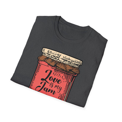Adorable "Love is my Jam" Jar T-Shirt | Sweet Romantic Tee Gift for Her | Unique Vintage Style Valentine's Day Shirt