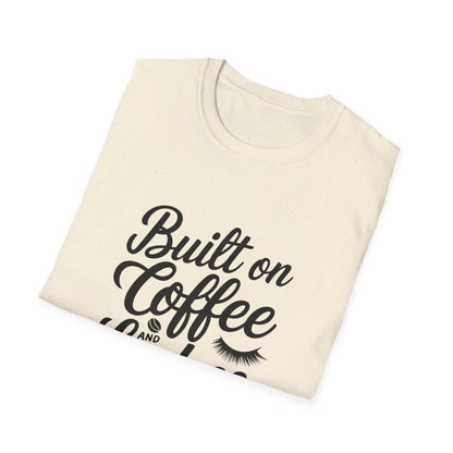 But First, Coffee & Lashes T-Shirt | Chic Morning Routine Tee for Her | Glam Caffeine Lover Top