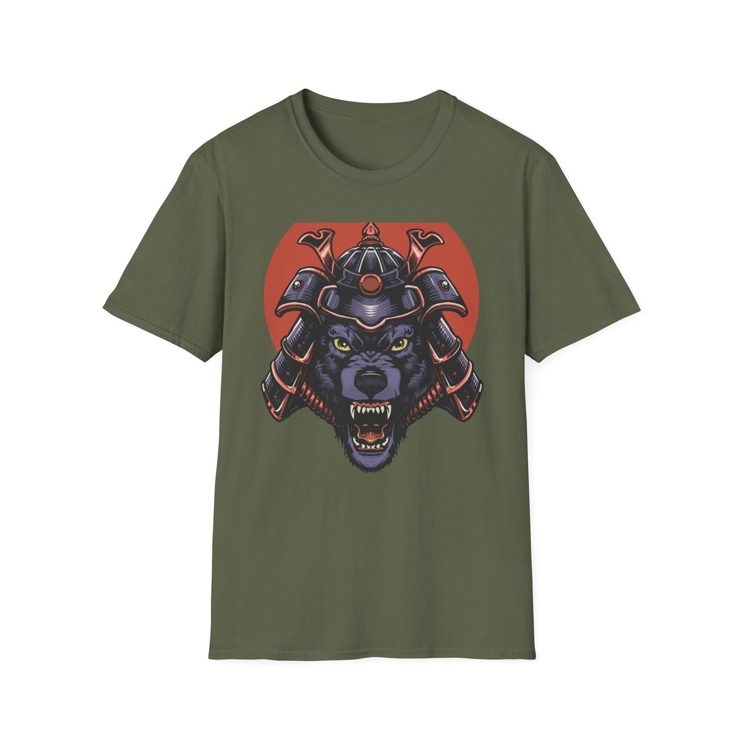 Epic Samurai Wolf Warrior T-Shirt - Japanese Kabuto & Fierce Spirit Tee | Bold Graphic Tee