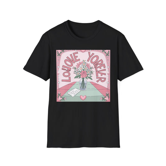 Charming "Love You Forever" Floral T-Shirt - Romantic Daisy & Rose Bouquet Tee for Sweet Hearts & Special Gifts