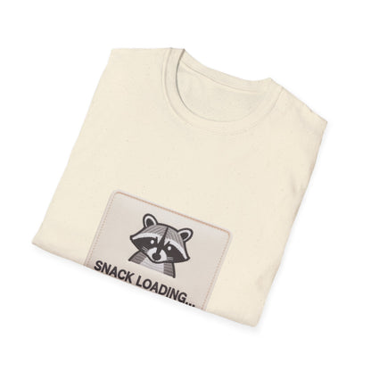 Awesome 'Snack Loading' Raccoon T-Shirt - Funny Animal Humor Tee for Foodies, Gamers & Hungry Souls!