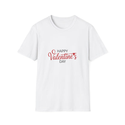 Romantic Happy Valentine's Day T-Shirt | Script Love Hearts Tee for Couples & Sweethearts | Perfect V-Day Gift