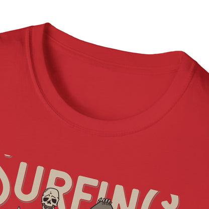 Awesome California Surfing Paradise Skeleton T-Shirt - Vintage Beach Surfer Skull Tee | Epic Summer Vibes