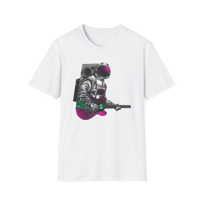 Cosmic Guitarist Astronaut T-Shirt | Electrifying Space Rocker Tee | Vibrant Sci-Fi Music Fan Gift