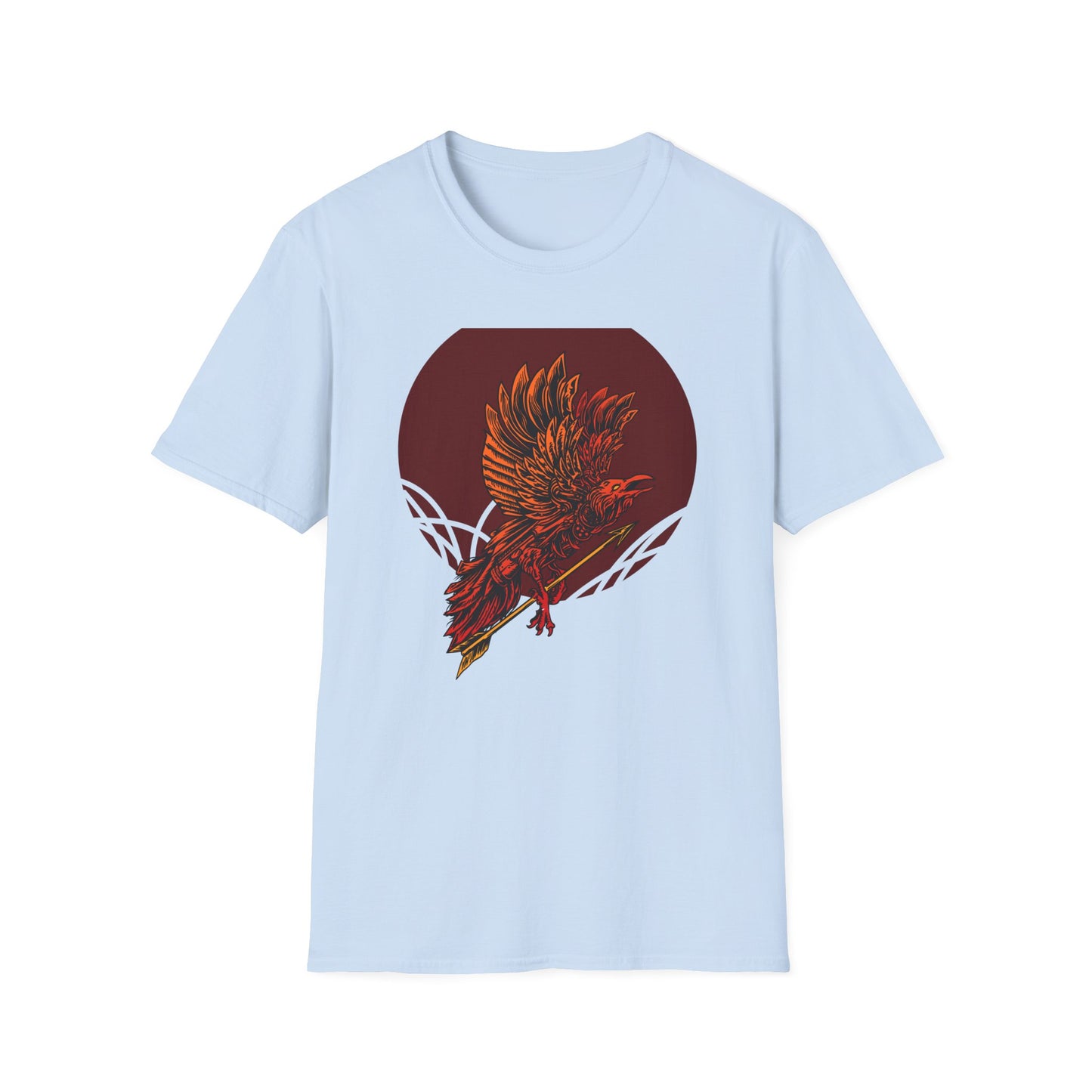 Fierce Mythical Raven Phoenix Warrior T-Shirt - Striking Tribal Art Statement Tee