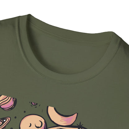 Stunning Cosmic Mind T-Shirt | Celestial Statue Aesthetic Art Tee | Unique Space & Planets Dreamer Top