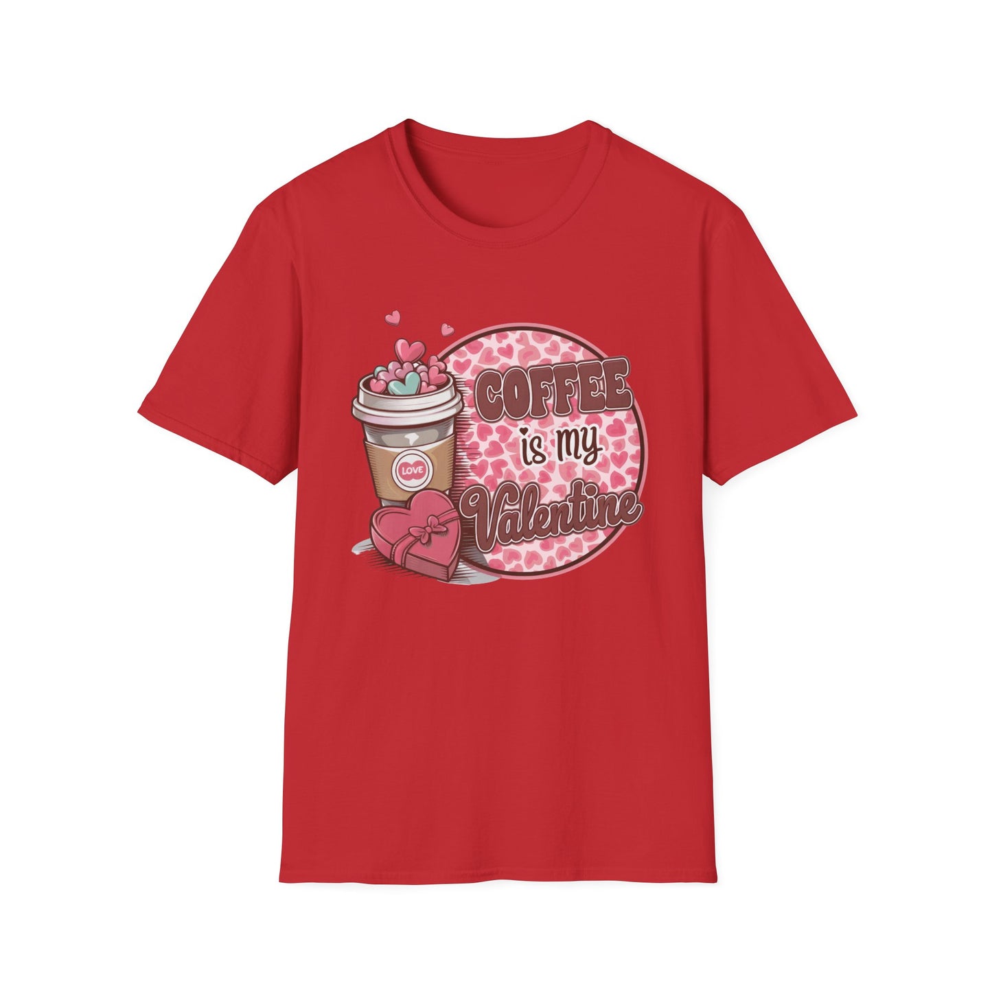 Adorable 'Coffee is My Valentine' T-Shirt | Unique Heart Coffee Lover's Tee | Perfect Valentine's Day Gift | Trendy & Sweet