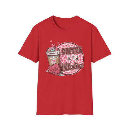 Adorable 'Coffee is My Valentine' T-Shirt | Unique Heart Coffee Lover's Tee | Perfect Valentine's Day Gift | Trendy & Sweet