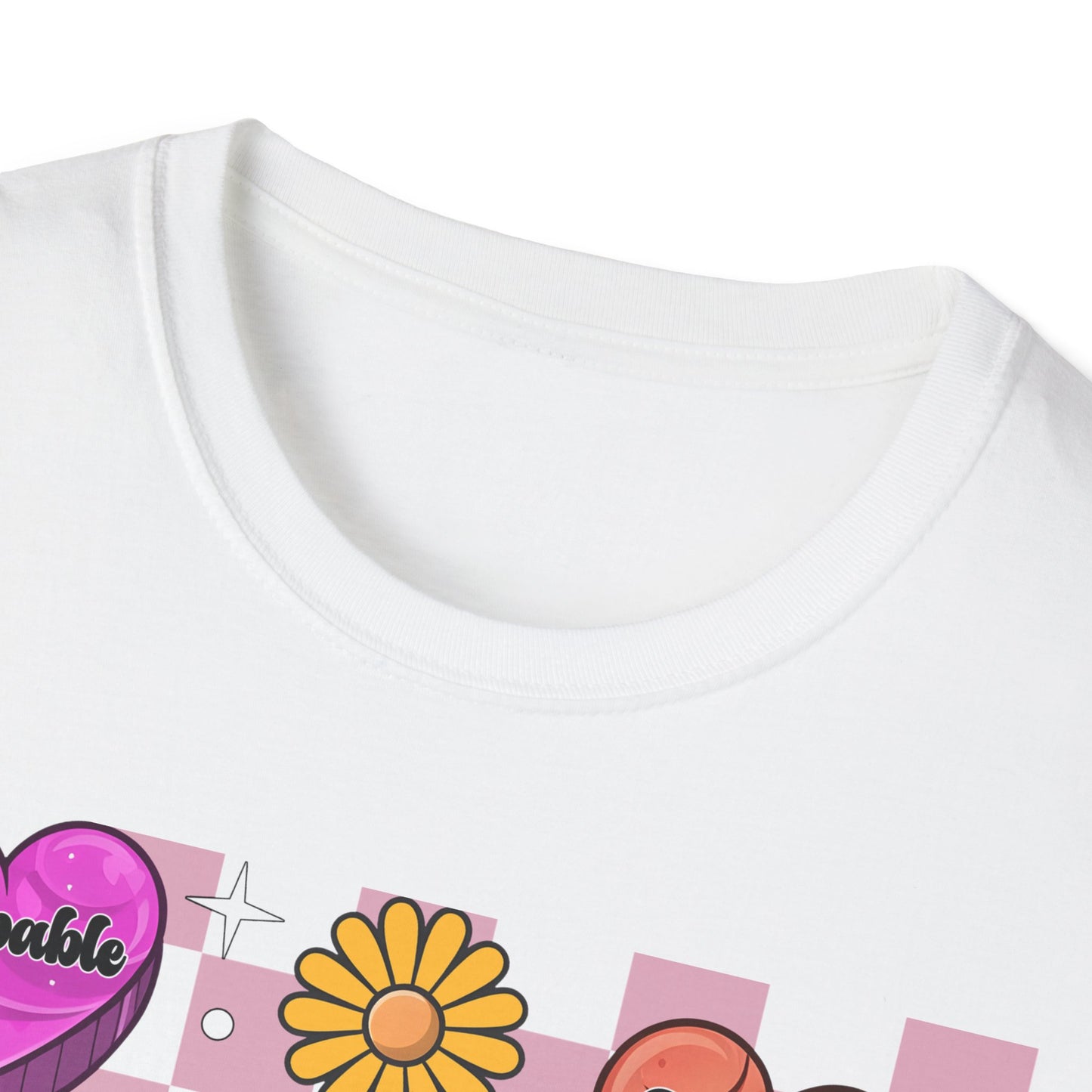 Empowering "You Are" Groovy Affirmation T-Shirt for Women - Self-Love Retro Candy Heart Tee - Inspiring Chic Gift