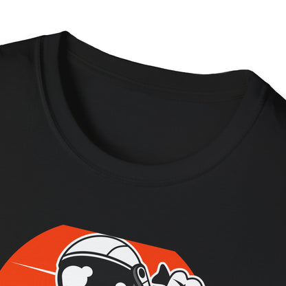 Epic Astronaut Skater T-Shirt: Cosmic Rebel with Cash & Gun | Unique Streetwear Space Outlaw Graphic Tee