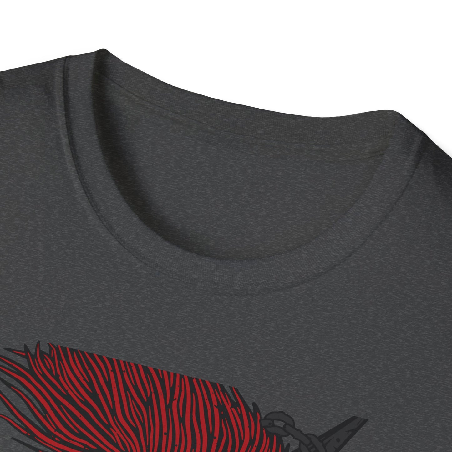 Epic Spartan Skull Helmet T-Shirt - Fearless Warrior Design with Swords & Chains for Men
