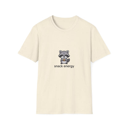 Snack Energy Raccoon T-Shirt | Adorable Trash Panda Cracker Tee | Funny Animal Lover & Foodie Gift | Premium Graphic Shirt