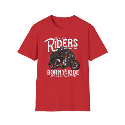 Epic Custom Riders T-Shirt - Skull Biker Motorcycle Tee - Vintage Distressed Grunge Apparel for Men & Women