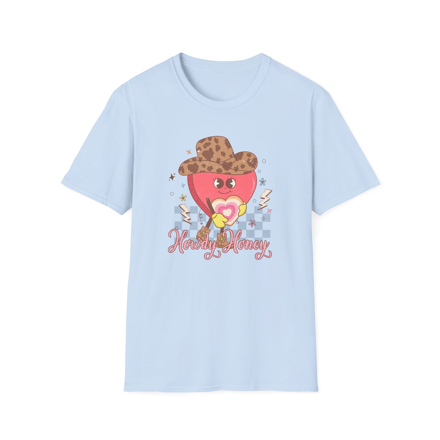 Groovy Cowgirl Heart "Howdy Honey" T-Shirt | Adorable Retro Western Sweetheart Tee for Women, Trendy Country Style