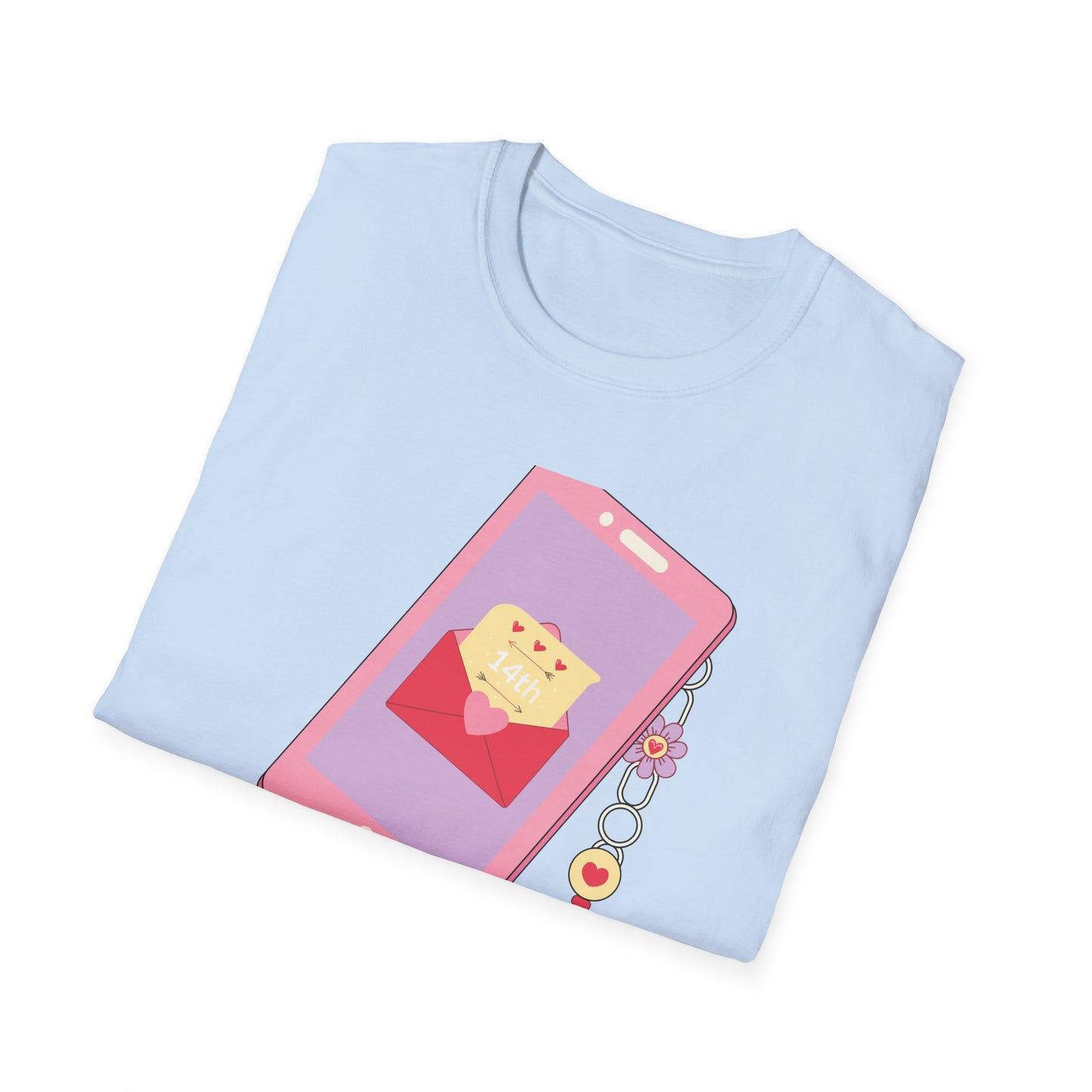 Sweet 'Call Me' Valentine's Day T-Shirt | Retro Love Letter Phone Tee | Adorable Romantic Gift for Her & Him