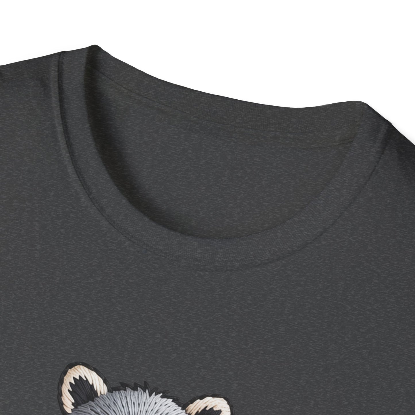 Hilarious "Will Work for Snacks" Raccoon T-Shirt - Adorable Embroidered Look Tee for Animal & Food Lovers! Must-Have Funny Gift