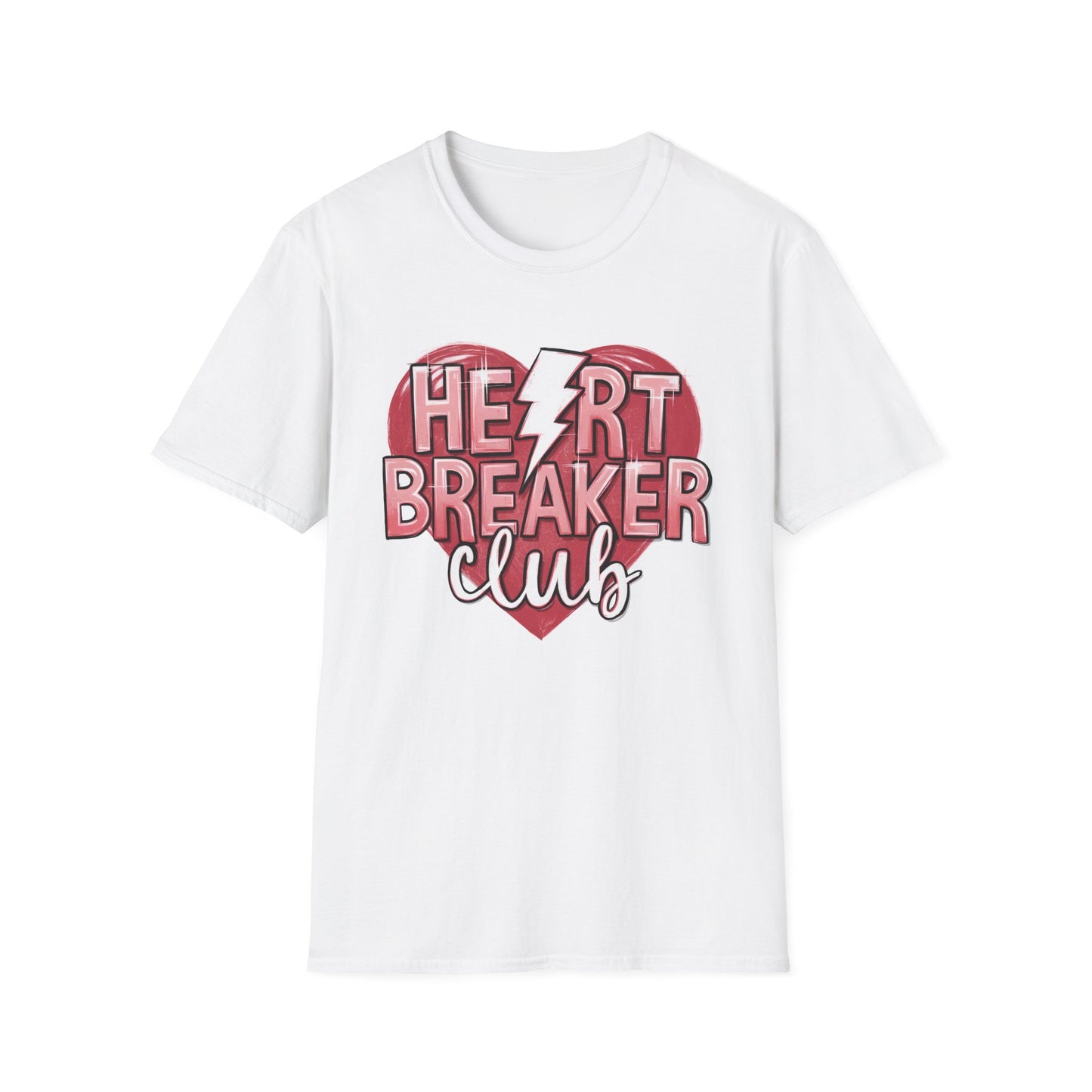 Heartbreaker Club Lightning Bolt T-Shirt | Sassy Women's Edgy Tee | Anti-Valentine's Trendy Top
