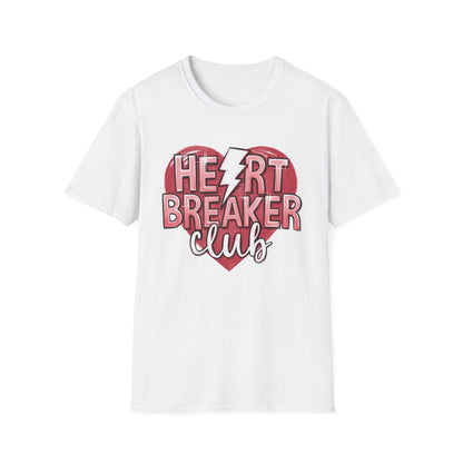 Heartbreaker Club Lightning Bolt T-Shirt | Sassy Women's Edgy Tee | Anti-Valentine's Trendy Top