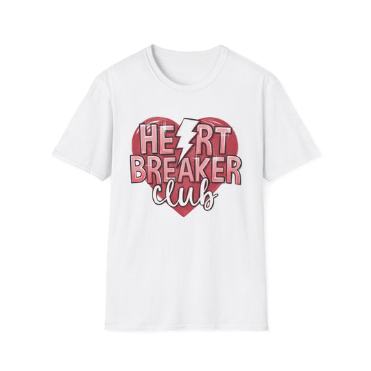 Heartbreaker Club Lightning Bolt T-Shirt | Sassy Women's Edgy Tee | Anti-Valentine's Trendy Top