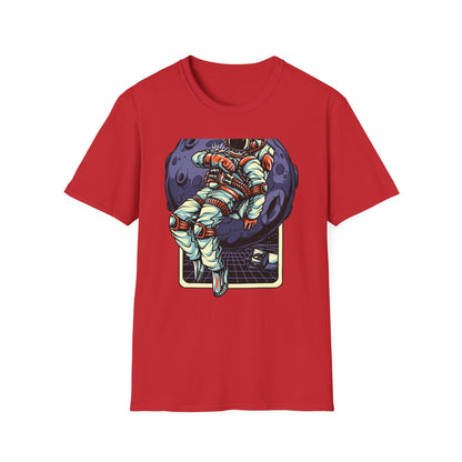 Epic Spaceman Time Check T-Shirt | Retro Astronaut Moon Mission Tee | Unique Sci-Fi Graphic Apparel for Space Lovers