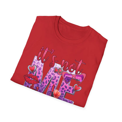 Sassy 'It's Not Me, It's You' T-Shirt | Fierce Glitter Leopard Print Statement Tee for Women | Trendy Self-Love Gift