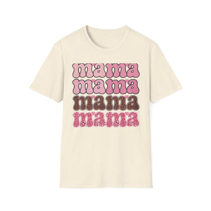 Groovy Mama T-Shirt | Retro Pink & Leopard Print Styles for Trendy Moms | Perfect Mother's Day Gift Tee