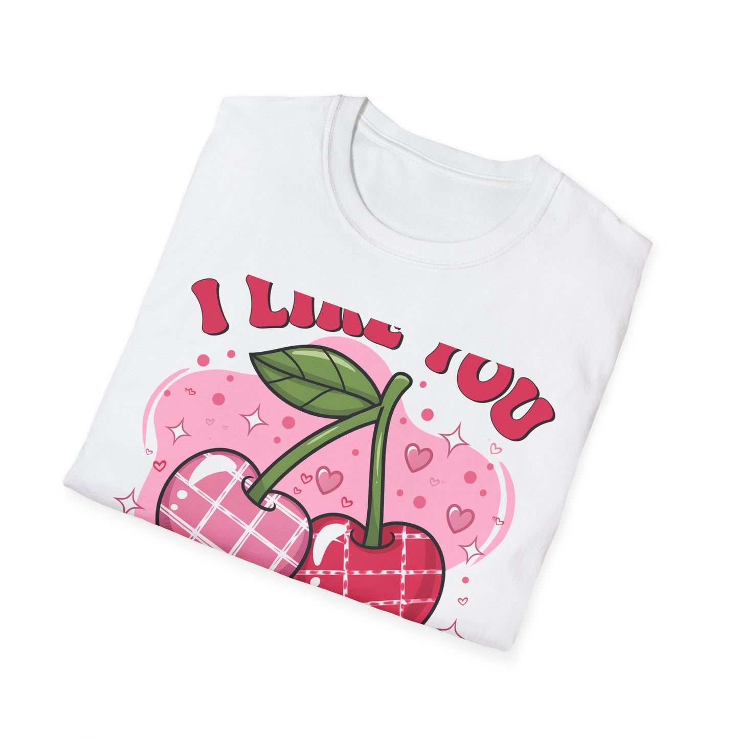 Adorable "I Like You Cherry Much" T-Shirt | Sweet Valentine's Day Love Cherries Graphic Tee | Cute Romantic Gift