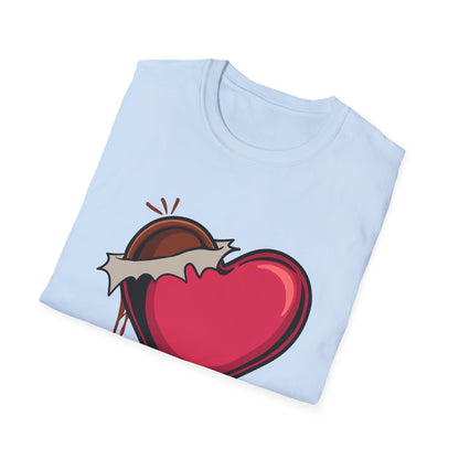 Irresistible Chocolate Heart T-Shirt | Sweet Love & Delicious Dessert Graphic Tee | Perfect Valentine's Day Gift
