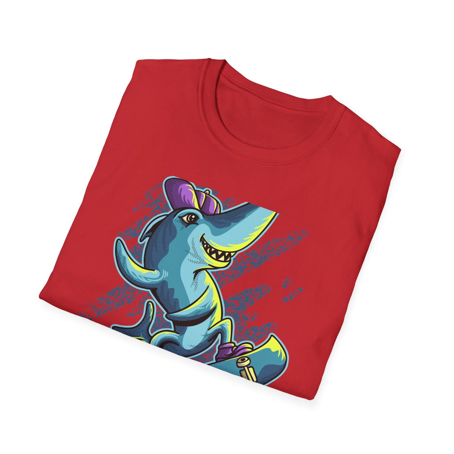 Epic Skater Shark T-Shirt | Rad Retro Skateboard Animal Graphic Tee | Cool Streetwear Apparel for Skate Lovers