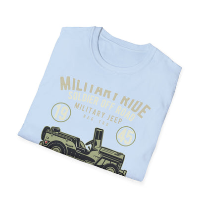 Awesome Vintage Military Jeep 1945 T-Shirt | Soldier Off-Road Army Graphic Tee for Veterans & History Buffs