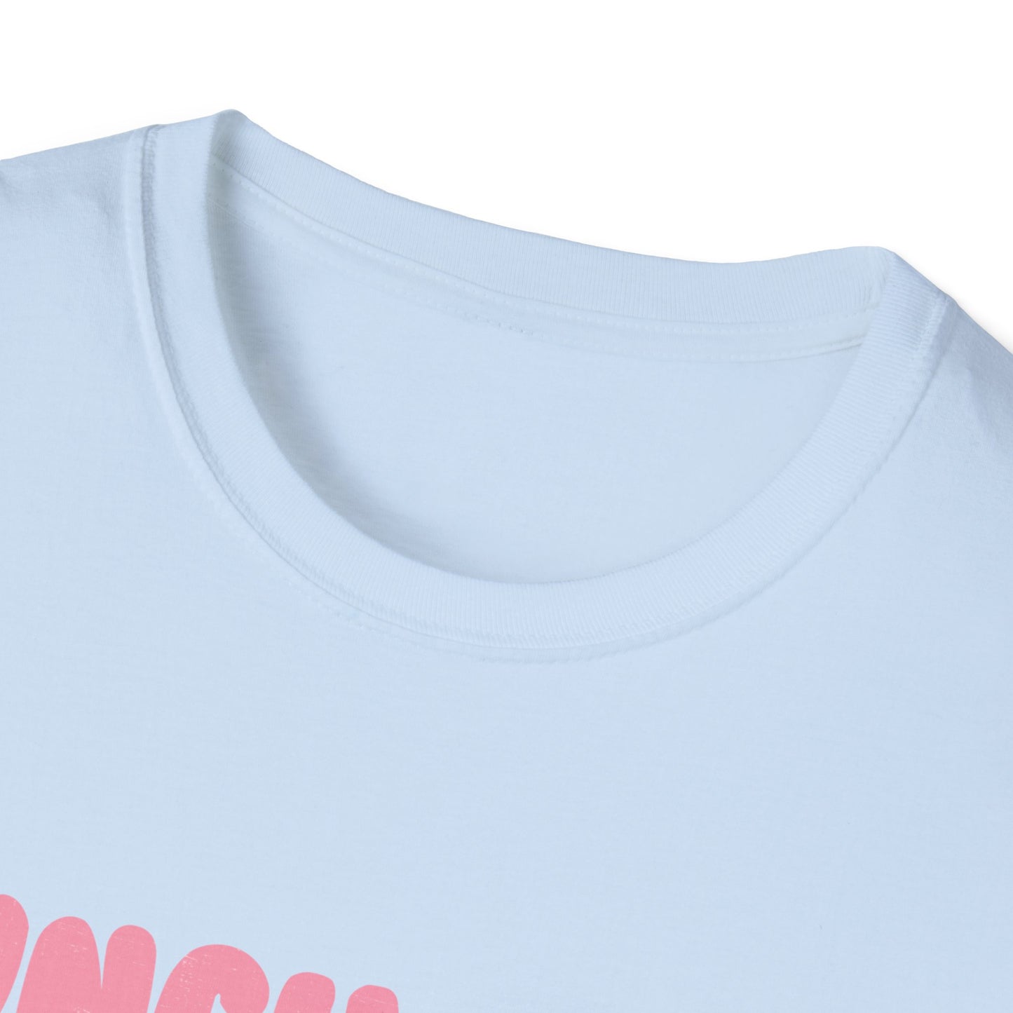Awesome Lunch Lady Crew T-Shirt - Retro Pastel Stripes & Heartfelt Qualities - Unique School Cafeteria Staff Appreciation Tee