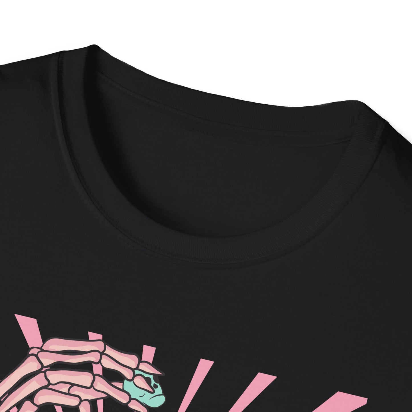 Spooky Sweet Skeleton 'You Make My Heart' T-Shirt | Pastel Goth Skull Popcorn Tee | Edgy Valentine's Day Gift for Unique Love