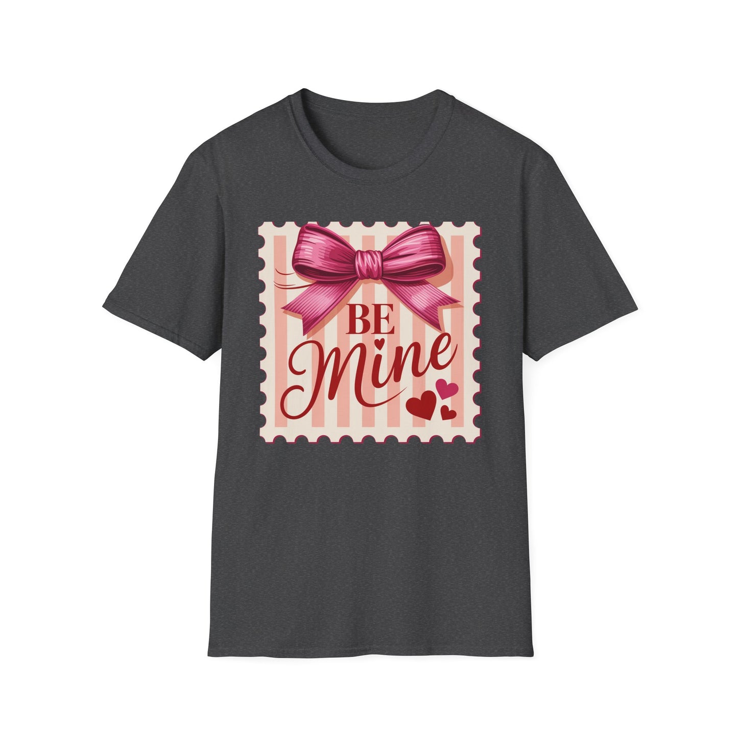 Charming Be Mine Valentine T-Shirt | Pink Bow & Hearts Design | Sweet Love Gift | Express Your Affection!