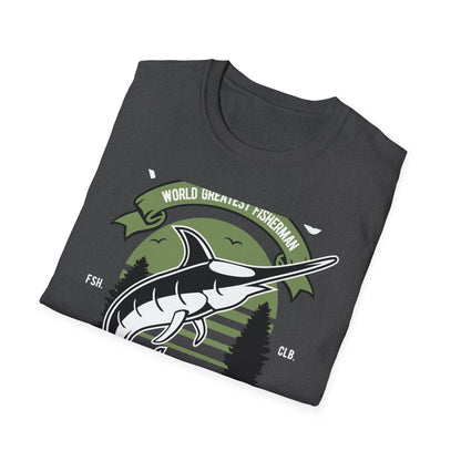 Epic World's Greatest Fisherman Marlin T-Shirt - 'Fishing Is My Cardio' Angler Tee Gift for Dad & Deep Sea Enthusiasts