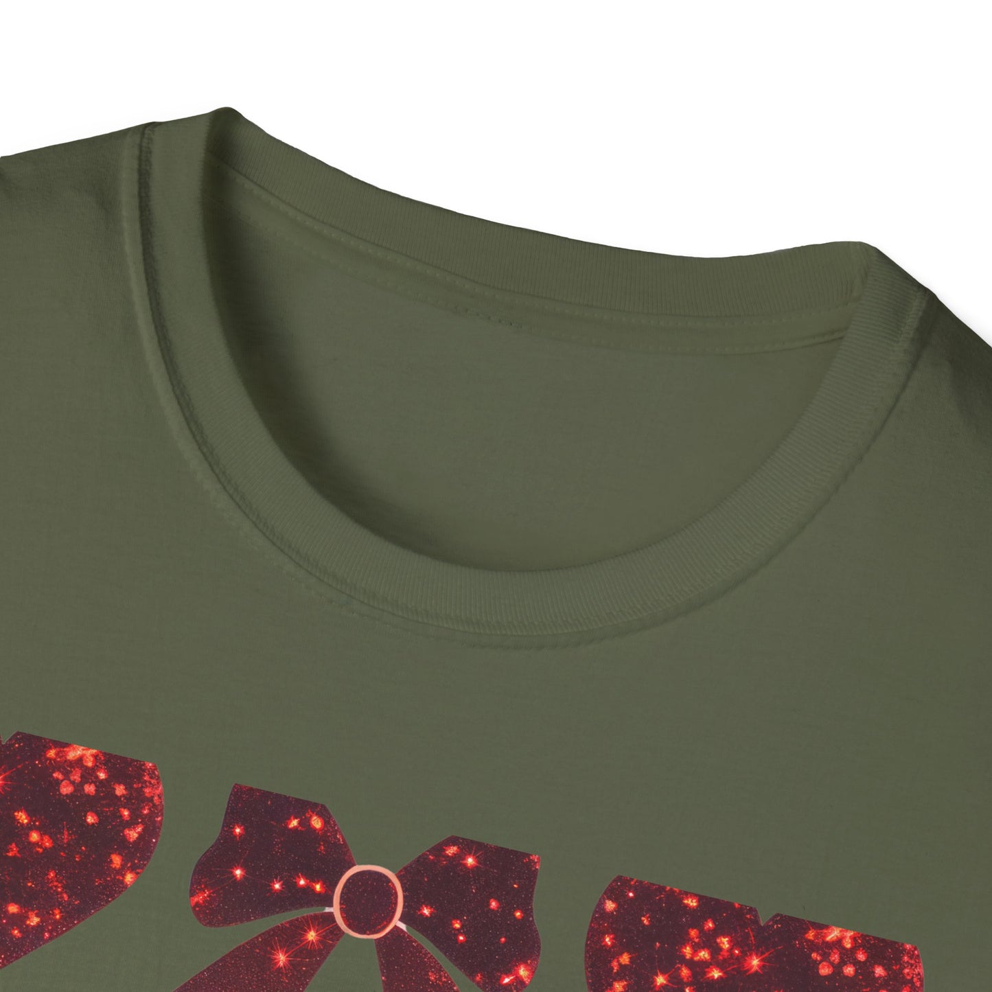 Dazzling Sparkle Hearts & Bows T-Shirt | Chic Glitter Love Tee for Women | Radiant Valentine's Day Gift