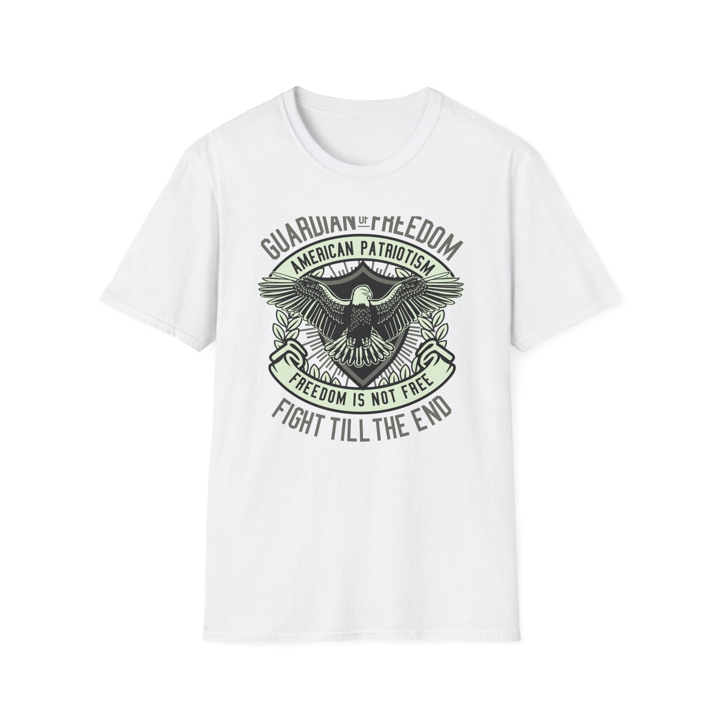 Bold Guardian of Freedom American Patriotism T-Shirt - Majestic Eagle 'Freedom Is Not Free' USA Graphic Tee for Proud Americans