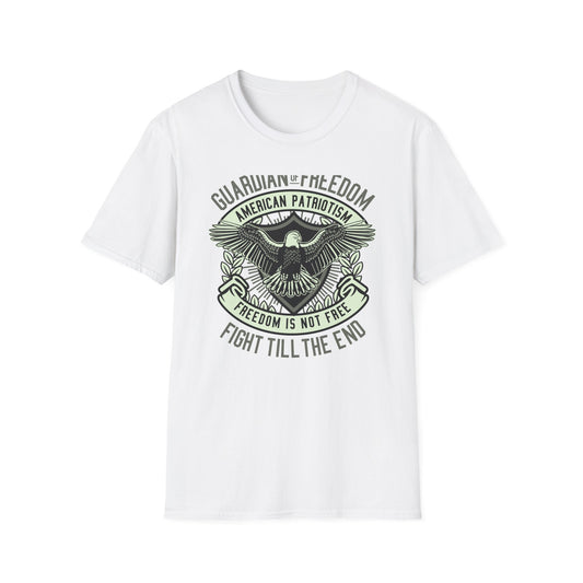 Bold Guardian of Freedom American Patriotism T-Shirt - Majestic Eagle 'Freedom Is Not Free' USA Graphic Tee for Proud Americans