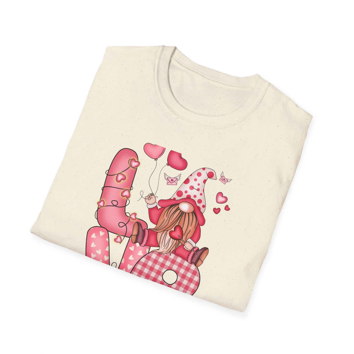 Charming Valentine's Gnome LOVE T-Shirt | Cute Hearts & Romantic Holiday Tee for Couples & Sweethearts