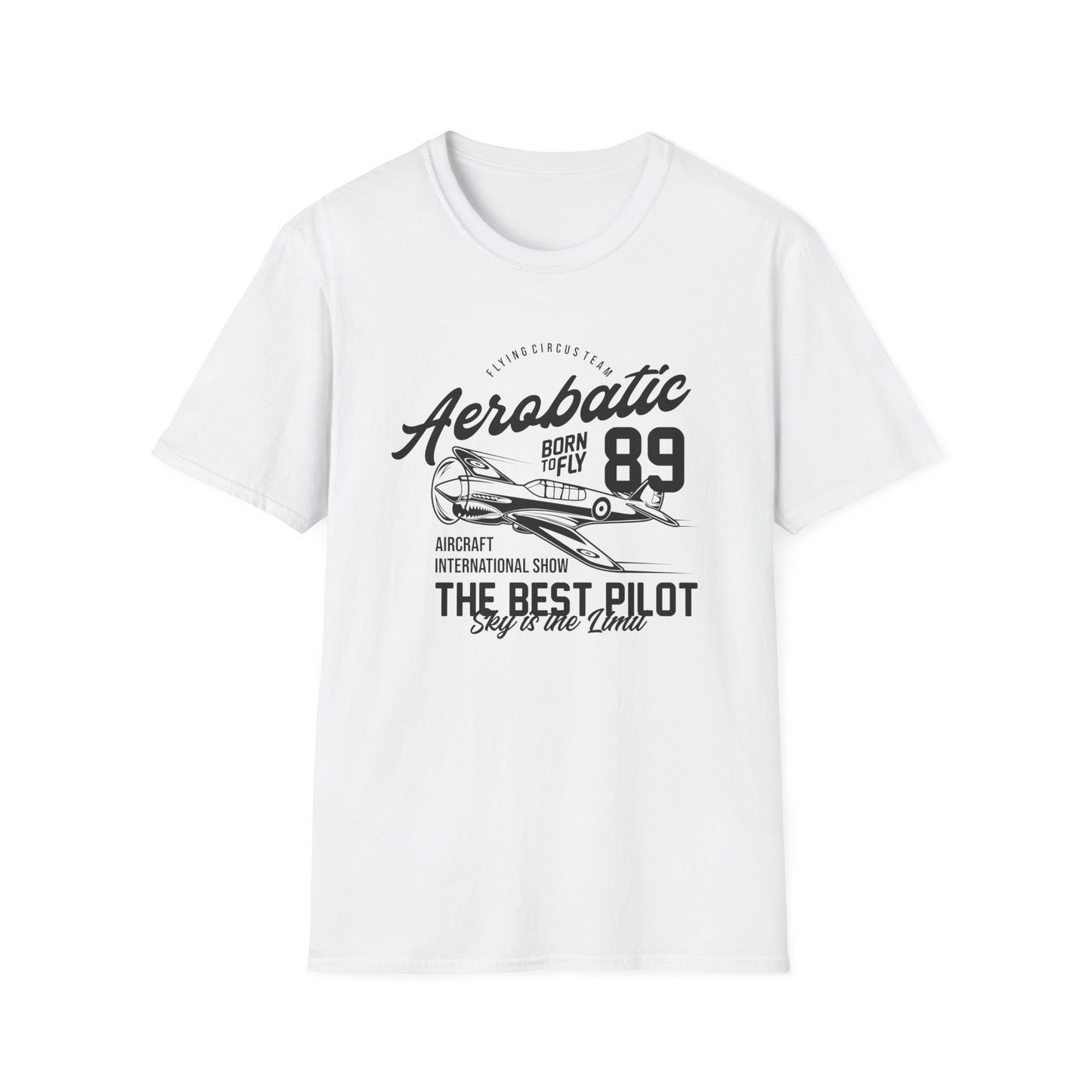 Epic Aerobatic 89 T-Shirt for Pilots & Aviation Fans | Vintage Warhawk 'Born to Fly' Air Show Tee